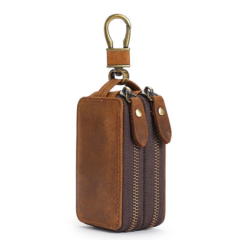 Crazy Horse Zippered Car Key Holder - PratSN