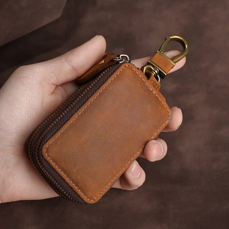 Crazy Horse Zippered Car Key Holder - PratSN