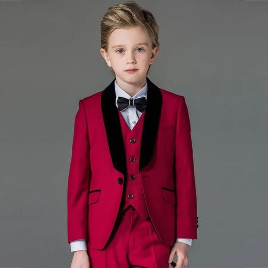 Custom Made Boy Flower Boys Formal Wedding Party Suits Kids Groom Tuxedos Children Suits Custom Made Boy's Suit - PratSN