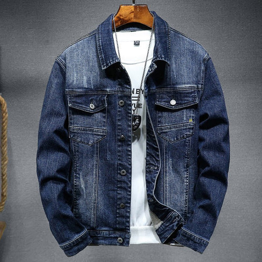 Denim Jacket Men's Jacket Plus Size - PratSN