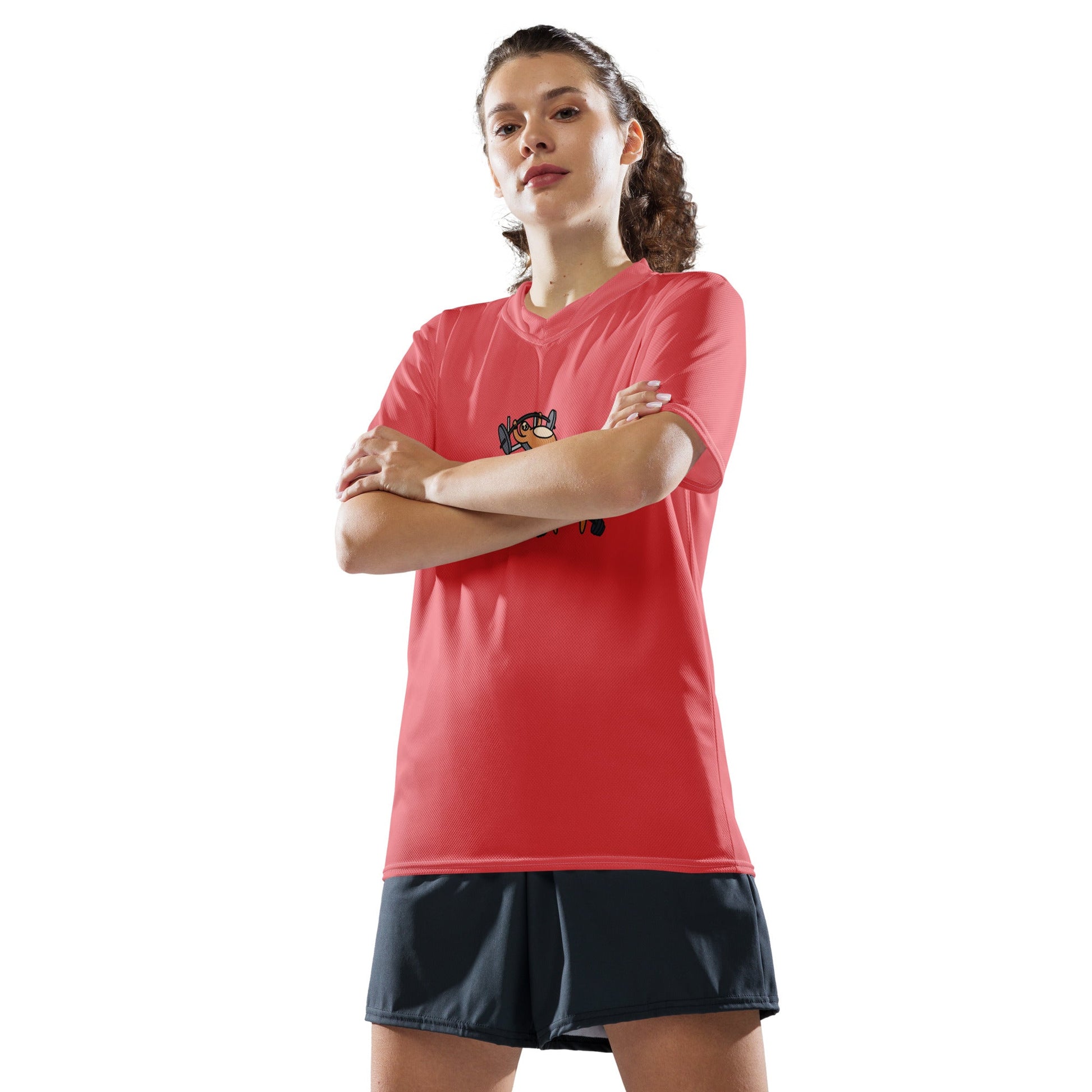 Distressed Athletic Wear - Retro Unisex Sports Jersey in Lightweight Fabric - PratSN