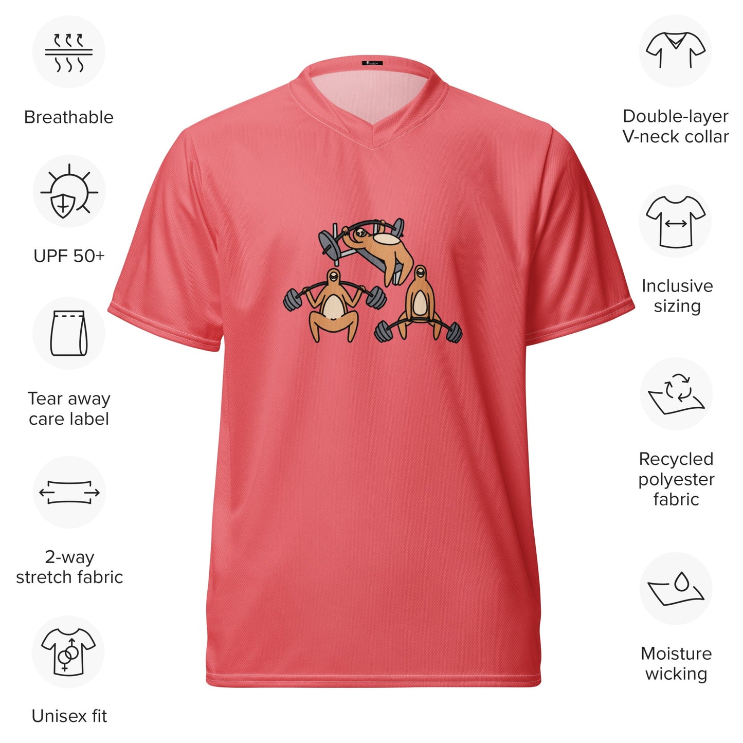 Distressed Athletic Wear - Retro Unisex Sports Jersey in Lightweight Fabric - PratSN
