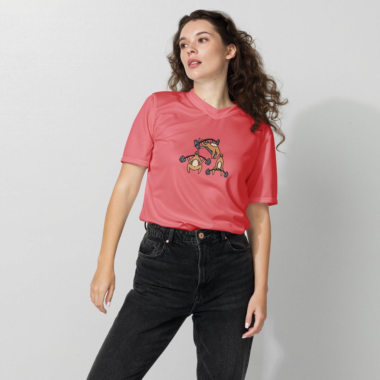 Distressed Athletic Wear - Retro Unisex Sports Jersey in Lightweight Fabric - PratSN