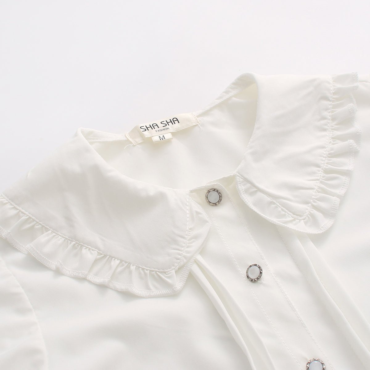 Doll Collar All - match Long - sleeved Shirt Ruffled White Shirt Women - PratSN