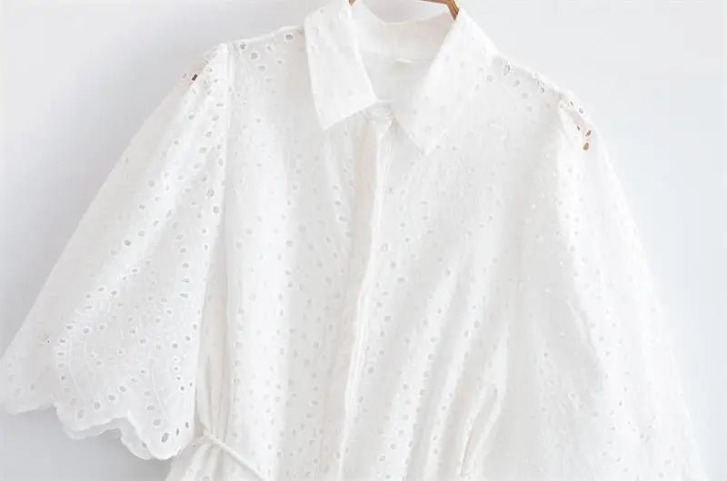 Dresses Summer Women's 2025 New Chic Embroidery Elegant Slim Long Holiday Dress Women's Commuter Street Fashion Youth Dress - PratSN
