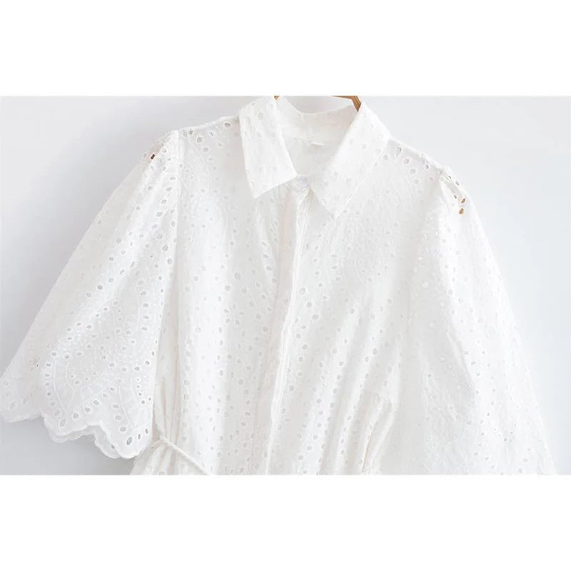 Dresses Summer Women's 2025 New Chic Embroidery Elegant Slim Long Holiday Dress Women's Commuter Street Fashion Youth Dress - PratSN