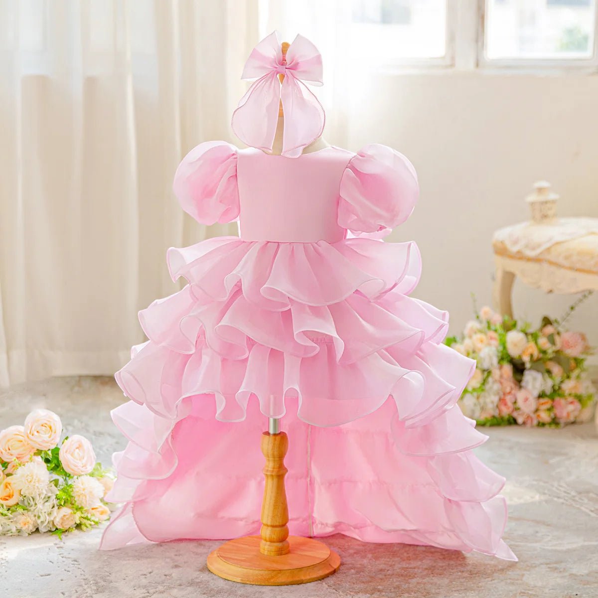 Elegant Cake Layer Party Baby Girls Dress Toddler Princess 1st Birthday Baptism Prom Dresses Kids Wedding Bridesmaids Ball Gown - PratSN