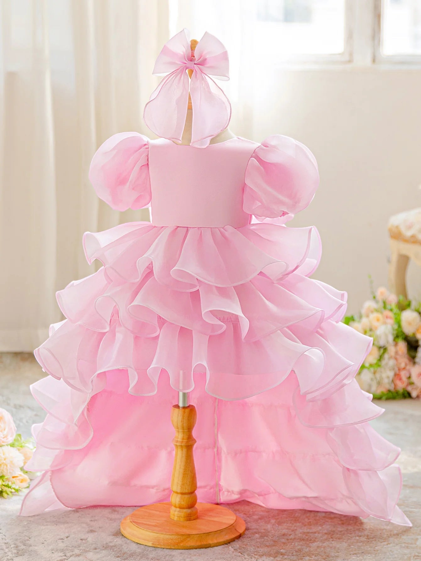 blue dress for baby girl Elegant Cake Layer Party Baby Girls Dress Toddler Princess 1st Birthday Baptism Prom Dresses Kids Wedding Bridesmaids Ball Gown