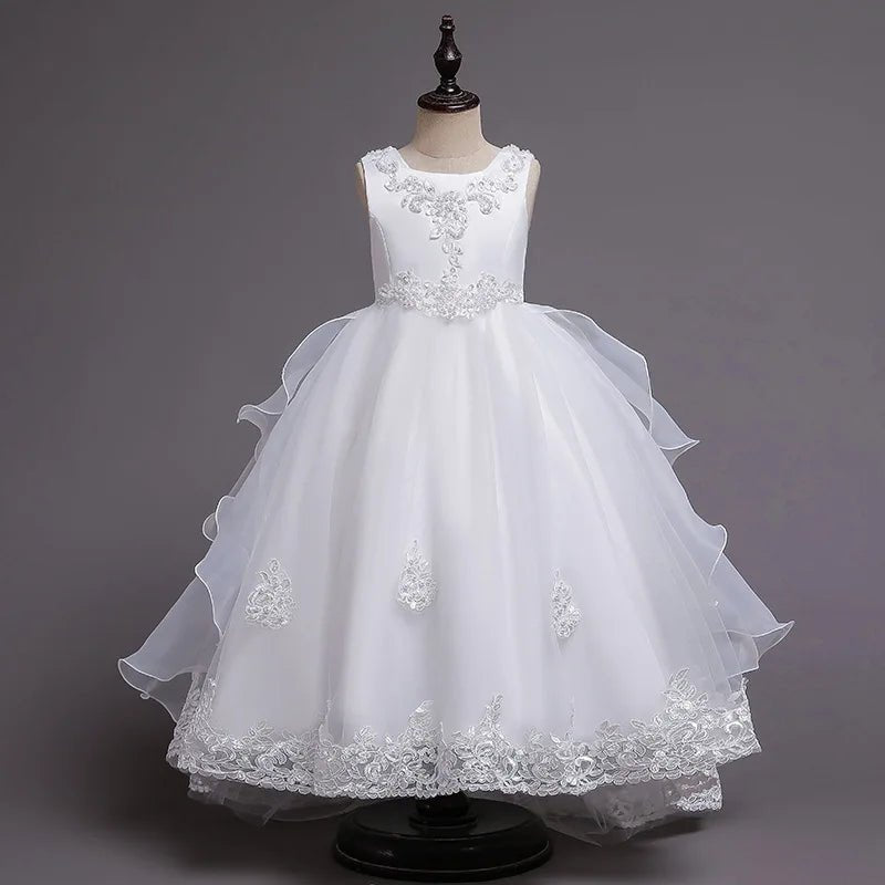Elegant Girl Party Princes Dress Gorgeous Collective Dress 4 - 12 Year Old Halloween Princess Dress - PratSN