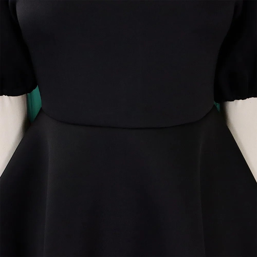 Elegant Party Dresses for Woman O Neck Short Sleeve High Waisted A Line Mid Calf Luxury Female Birthday Party Dinner Vestidos - PratSN