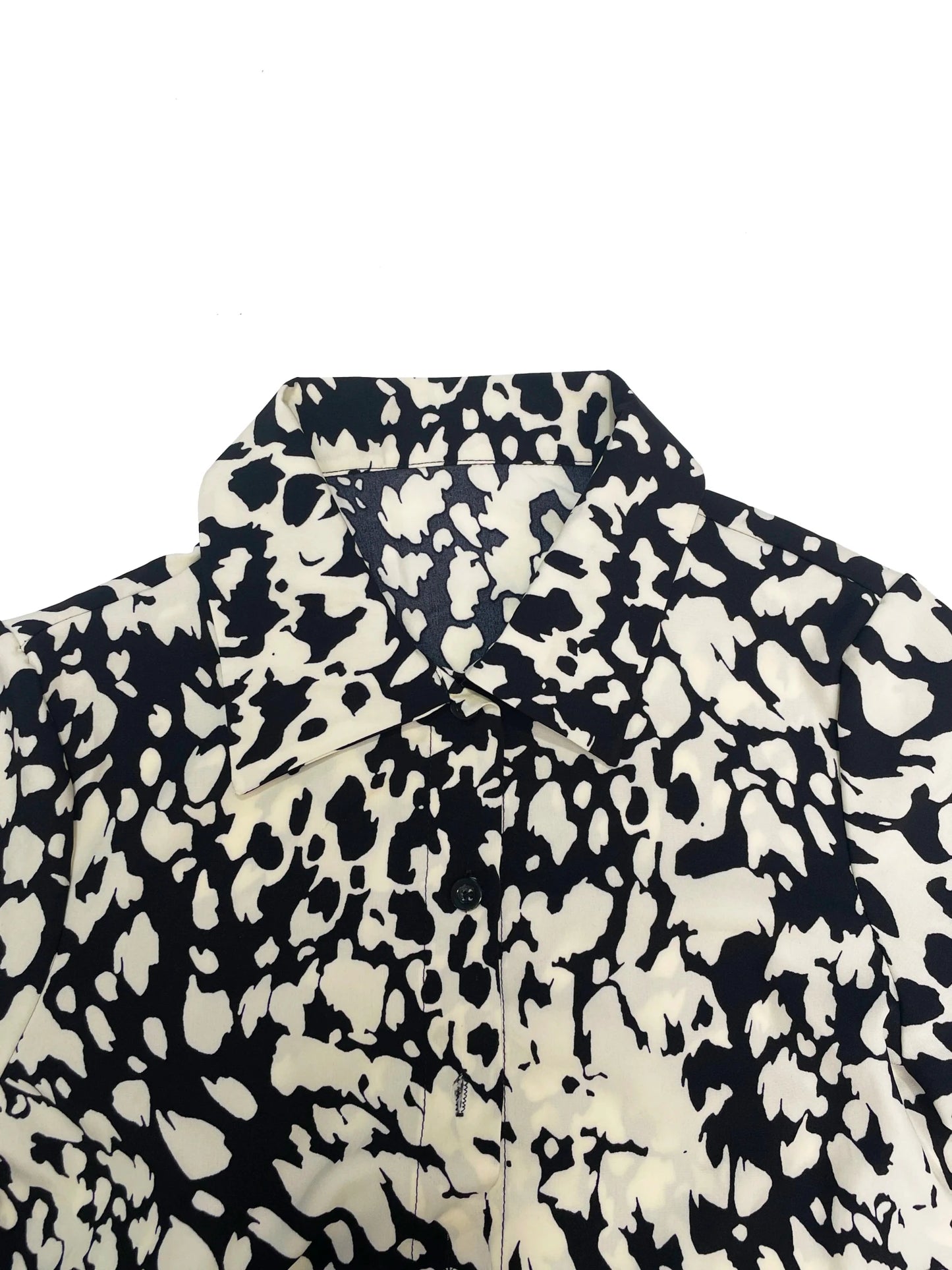 Elegant Random Print Button Down Shirt Dress Women's Long Sleeve Belted Waist Midi Dress Spring Fall Office Casual Dress - PratSN