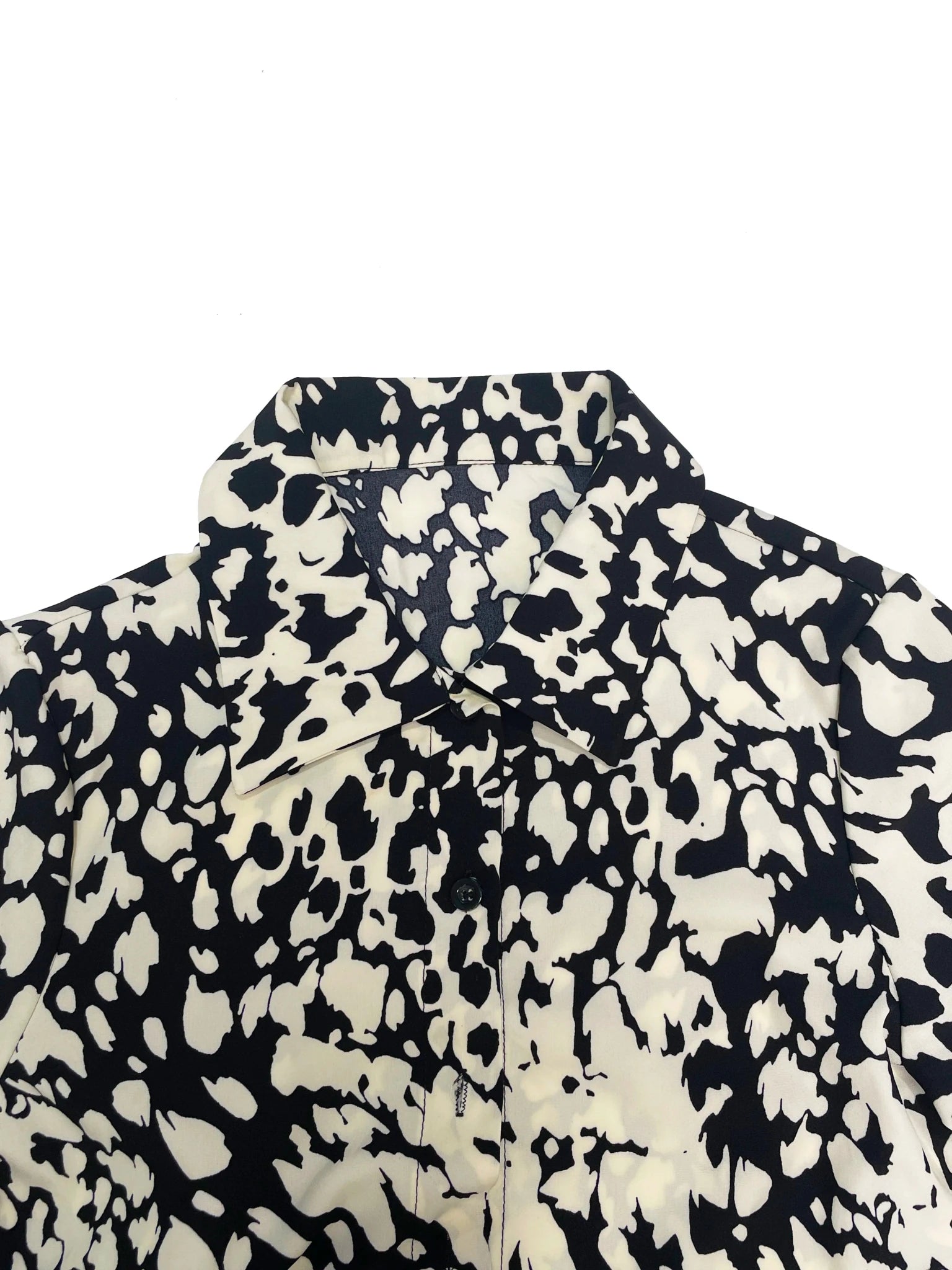 Elegant Random Print Button Down Shirt Dress Women's Long Sleeve Belted Waist Midi Dress Spring Fall Office Casual Dress - PratSN