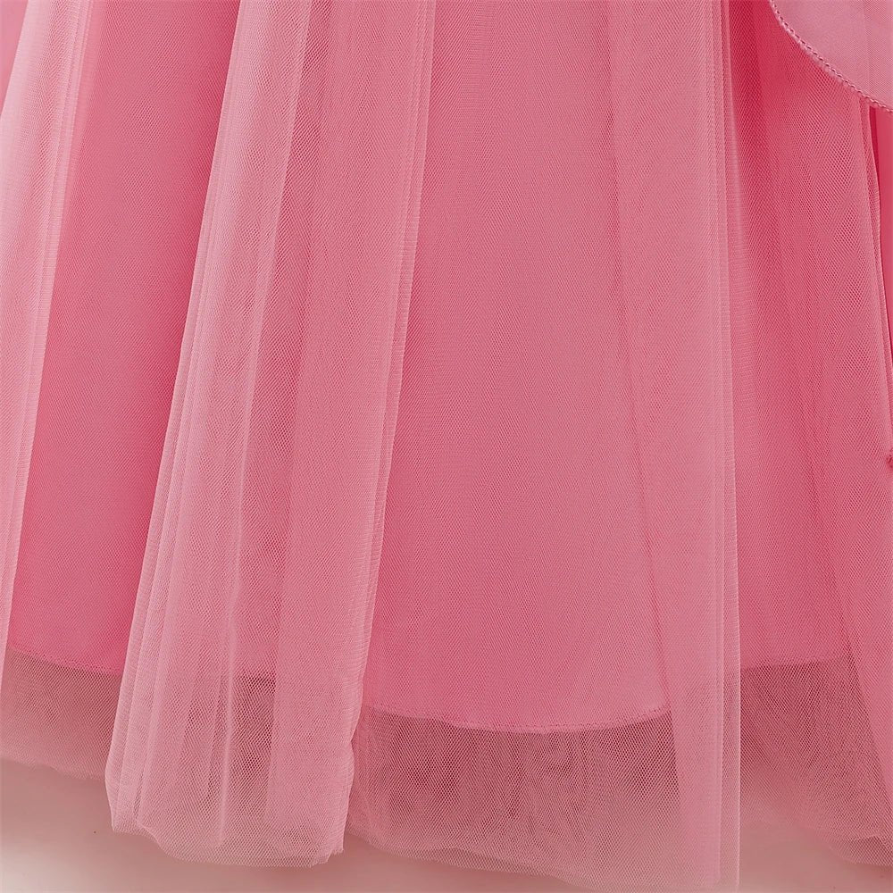 Elegant Sequins Bridesmaids Girls Party Dresses Tulle Wedding Princess Kids Dress For Girl Birthday Christmas Prom Gown - PratSN