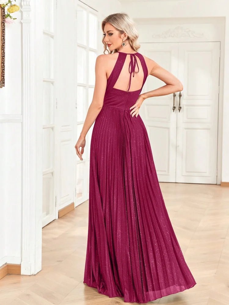 Elegant Sexy Backless bridesmaid Dresses 2025 Women Party Night Formal Long Evening Dress Shining Vestidos Robe De Soiree - PratSN
