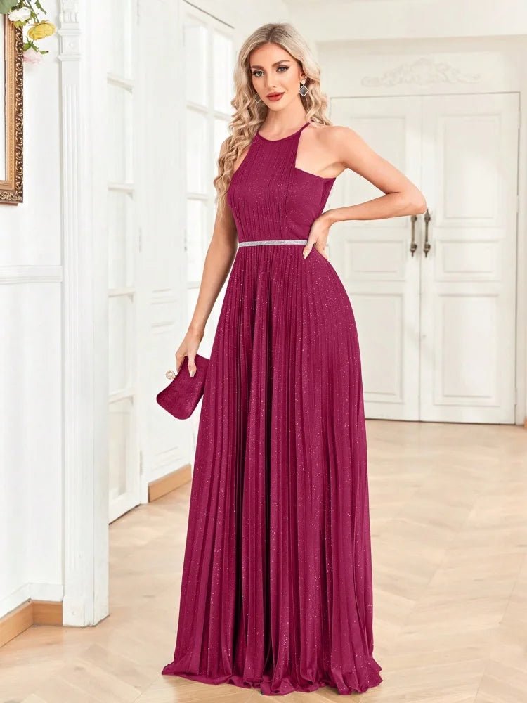 Elegant Sexy Backless bridesmaid Dresses 2025 Women Party Night Formal Long Evening Dress Shining Vestidos Robe De Soiree - PratSN