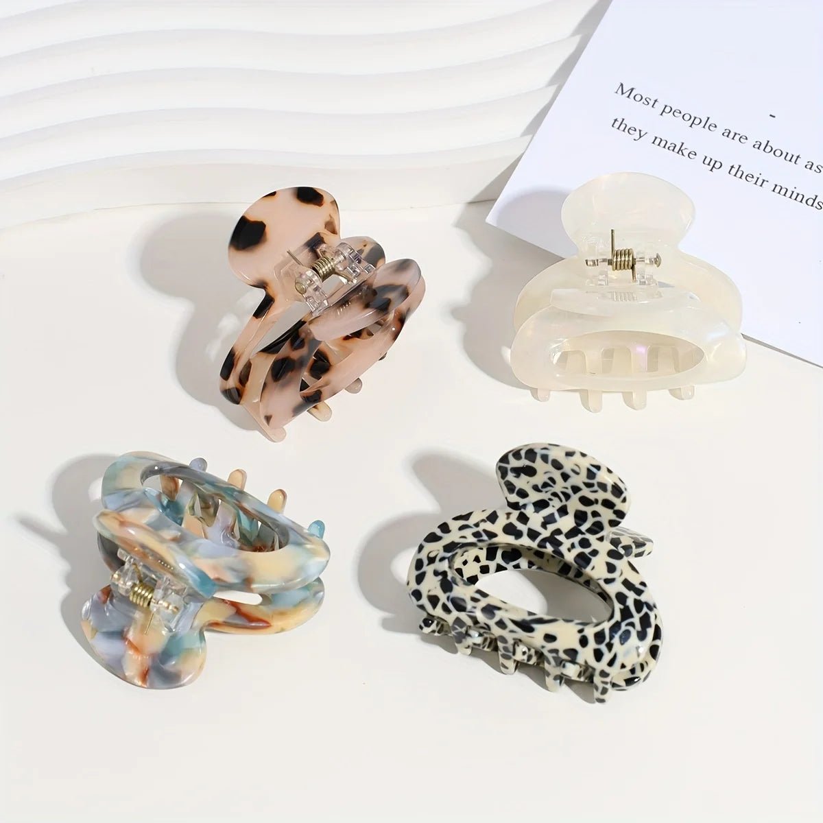 Elegant Sweet Small Oval Hair Claw Clip for Women Secure Grip Hair Accessories Ponytails Cute Hair Clips Sophisticated Style - PratSN