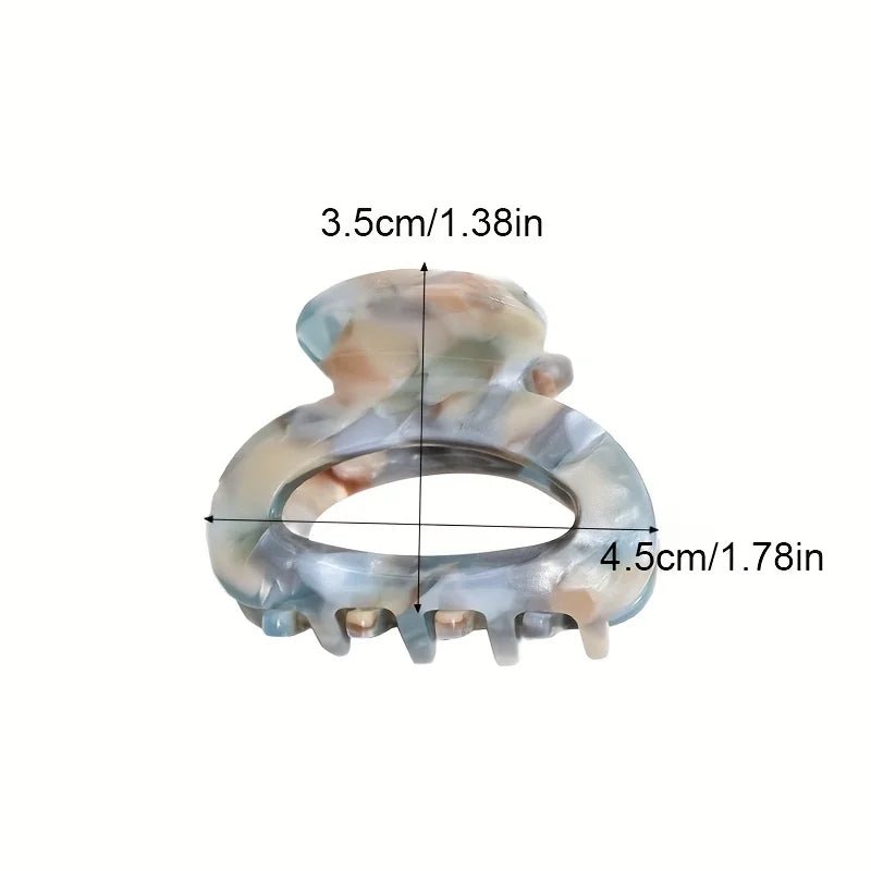 Elegant Sweet Small Oval Hair Claw Clip for Women Secure Grip Hair Accessories Ponytails Cute Hair Clips Sophisticated Style - PratSN