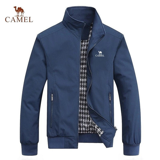 Embroidered CAMEL Spring and Autumn Casual Solid Color Fashion Slim Fit Bomb Jacket Jacket Baseball Jacket Men's Jacket M - 6XL - PratSN