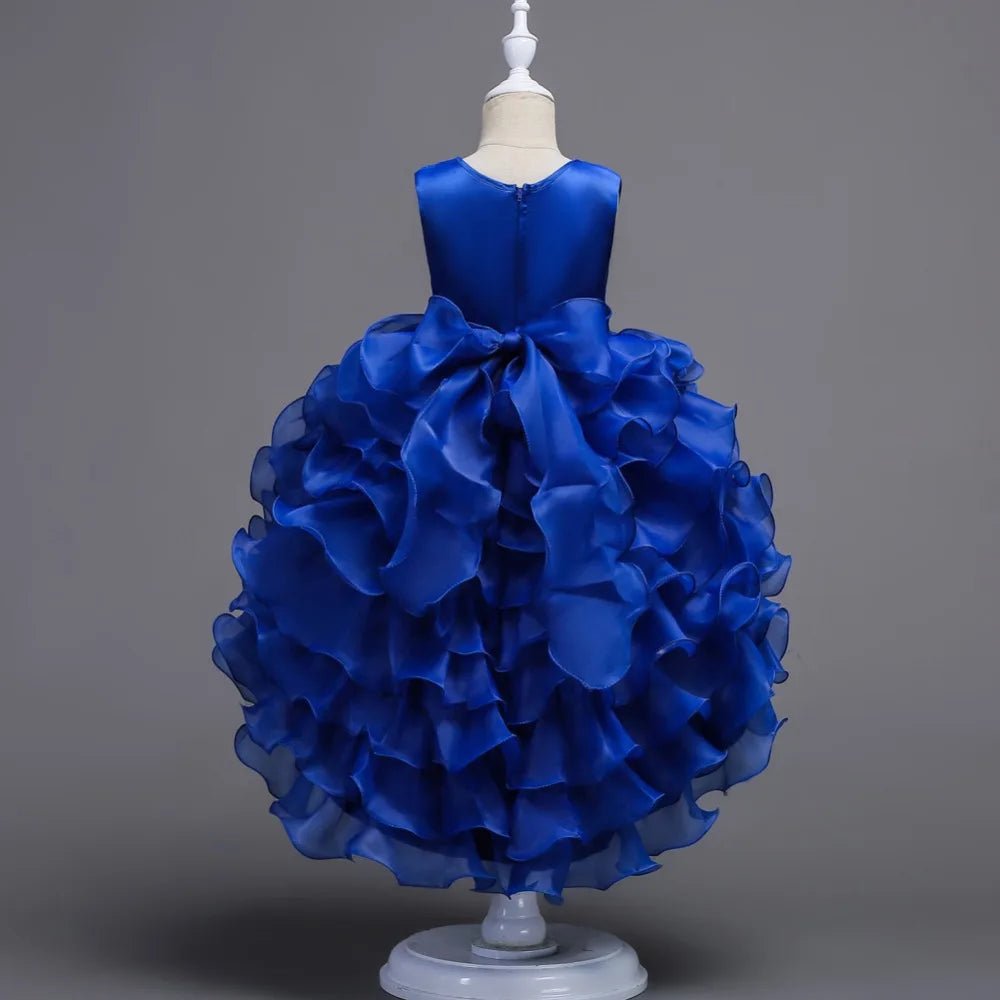 Embroidery Baby Girls Princess Flower Wedding Christmas Party Tutu Dress Children Kids Elegant Vestidos for 3 - 15Years Teenager - PratSN