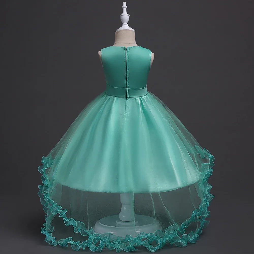 Embroidery Baby Girls Princess Flower Wedding Christmas Party Tutu Dress Children Kids Elegant Vestidos for 3 - 15Years Teenager - PratSN
