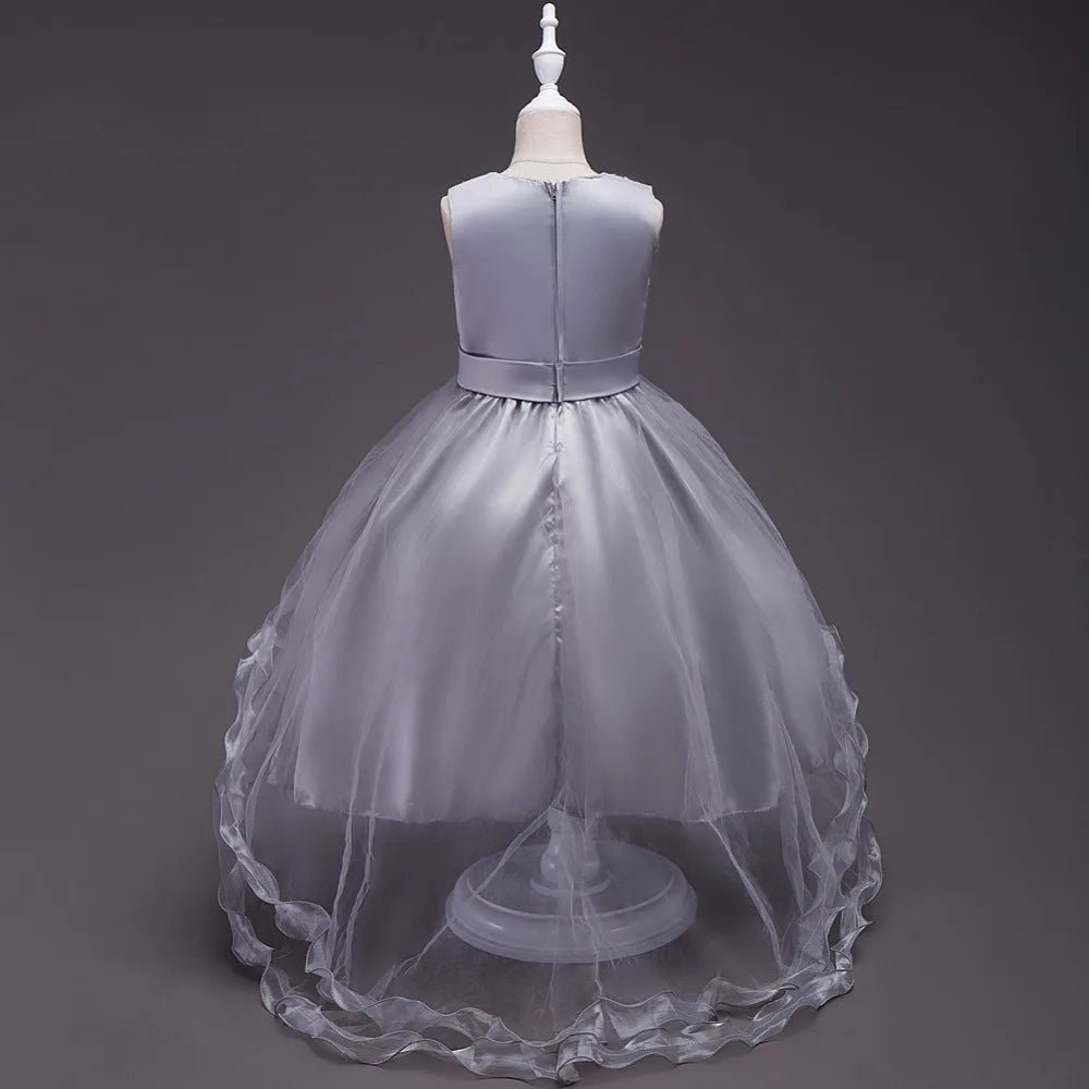 Embroidery Baby Girls Princess Flower Wedding Christmas Party Tutu Dress Children Kids Elegant Vestidos for 3 - 15Years Teenager - PratSN