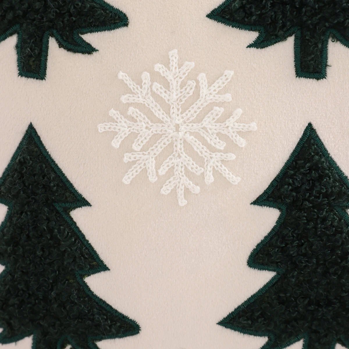 Embroidery Throw Pillow Cover Christmas Decoration Velvet Soft Christmas Tree Winter Farmhouse Home Hotel Sofa Living Room - PratSN