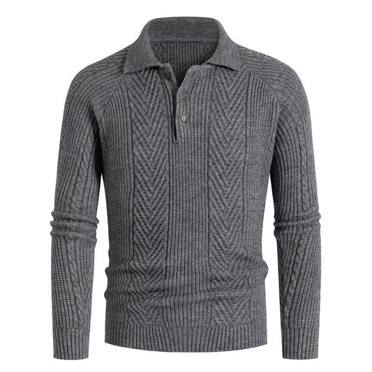 Europe And America Thickened Zipper Lapel Sweater - PratSN