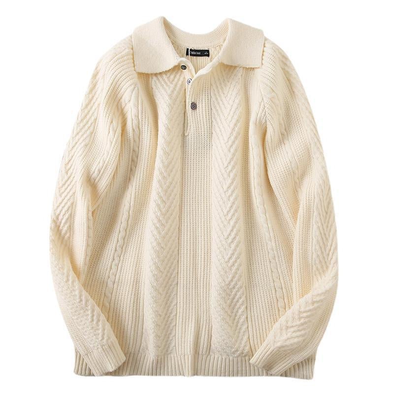 Europe And America Thickened Zipper Lapel Sweater - PratSN