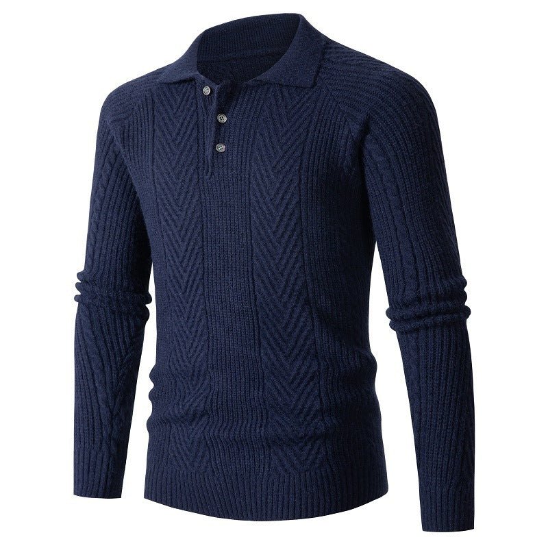 Europe And America Thickened Zipper Lapel Sweater - PratSN