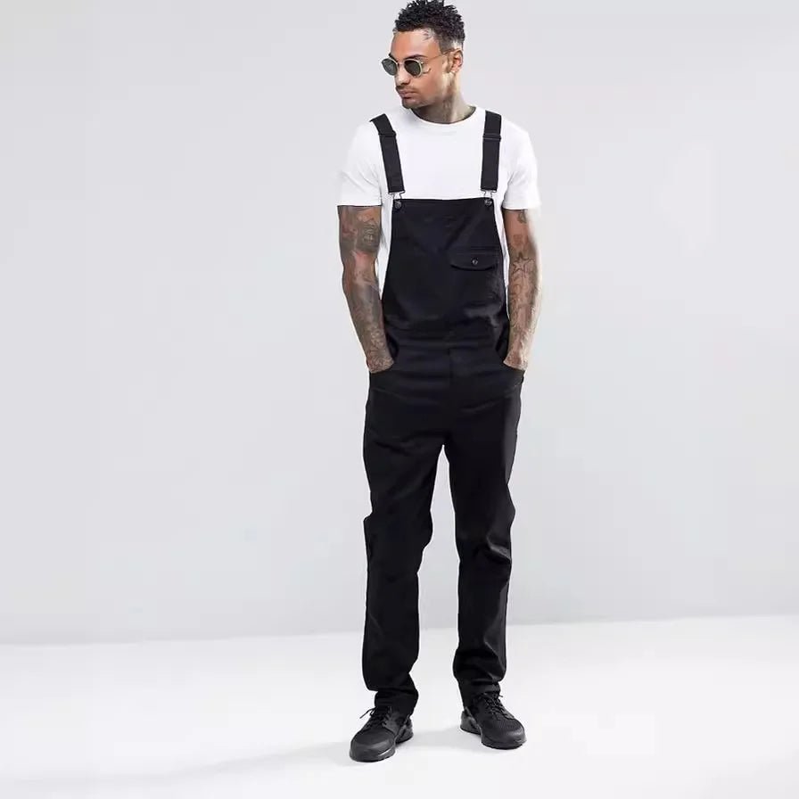 European American Style Men's Casual Denim Trousers New Slim Fit European Station Overalls White Medium for Summer - PratSN