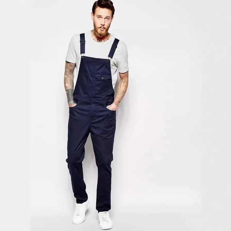 European American Style Men's Casual Denim Trousers New Slim Fit European Station Overalls White Medium for Summer - PratSN