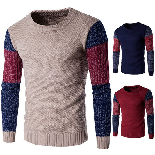 European And American Men's Sweater Fashionable Color Matching - PratSN
