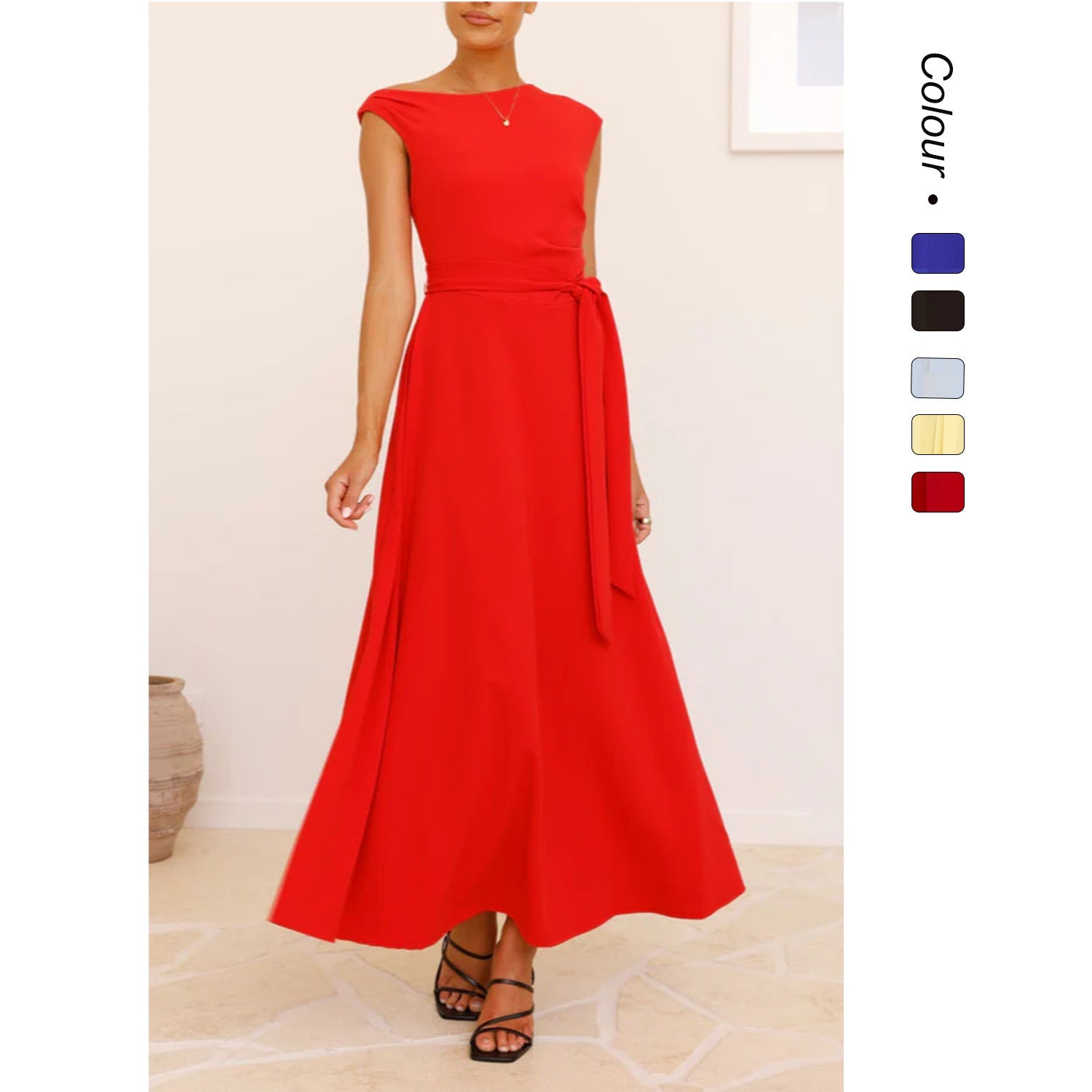 European And American Solid Color Fashion Temperament Sexy Lacing Dress - PratSN