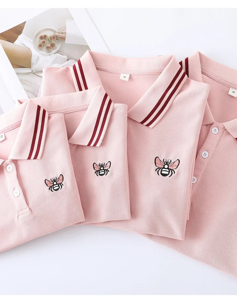 Family Matching Clothes Summer Mother Kids Dresses Cotton Couple Family Look Father Son Polo T-Shirts Tops Mom Daughter Dress - PratSN