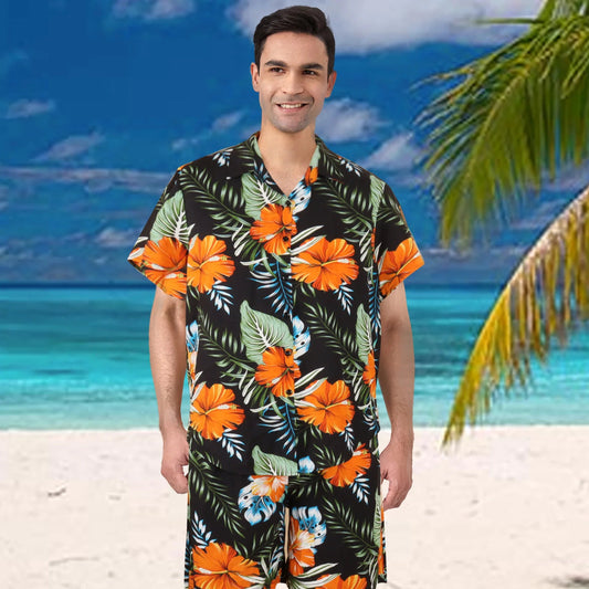 Family Matching Outfits Vacation Holiday Hawaii Mom And Daughter Floral Beach Dresses Dad And Son Shirts Shorts Outfits - PratSN