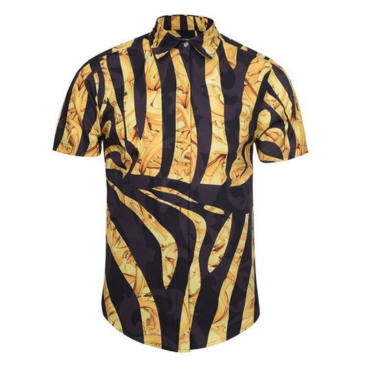 Fashion 3D Print Luxury Harajuku Men Dress Shirts - PratSN