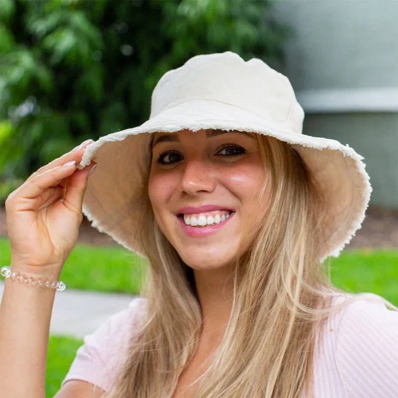 Fashion Foldable Burrs Bucket Hat for Women Men Beach Sun Visor UV Protection UPF 50+ Sun Hat Summer Large Wide Brim Panama Bob - PratSN