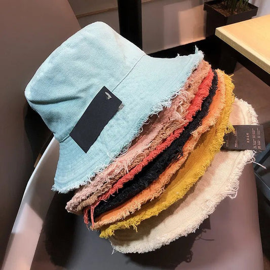 Fashion Foldable Burrs Bucket Hat for Women Men Beach Sun Visor UV Protection UPF 50+ Sun Hat Summer Large Wide Brim Panama Bob - PratSN