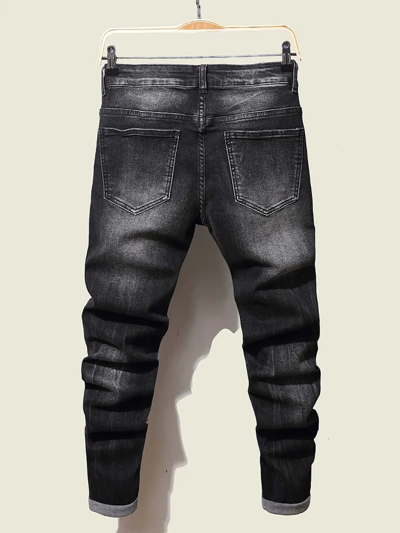 Fashion Men's Jeans Pants Stretch Blue Skinny Jeans For Men Casual Slim Fit Denim Pants Korean Style Male Trousers Jeans - PratSN