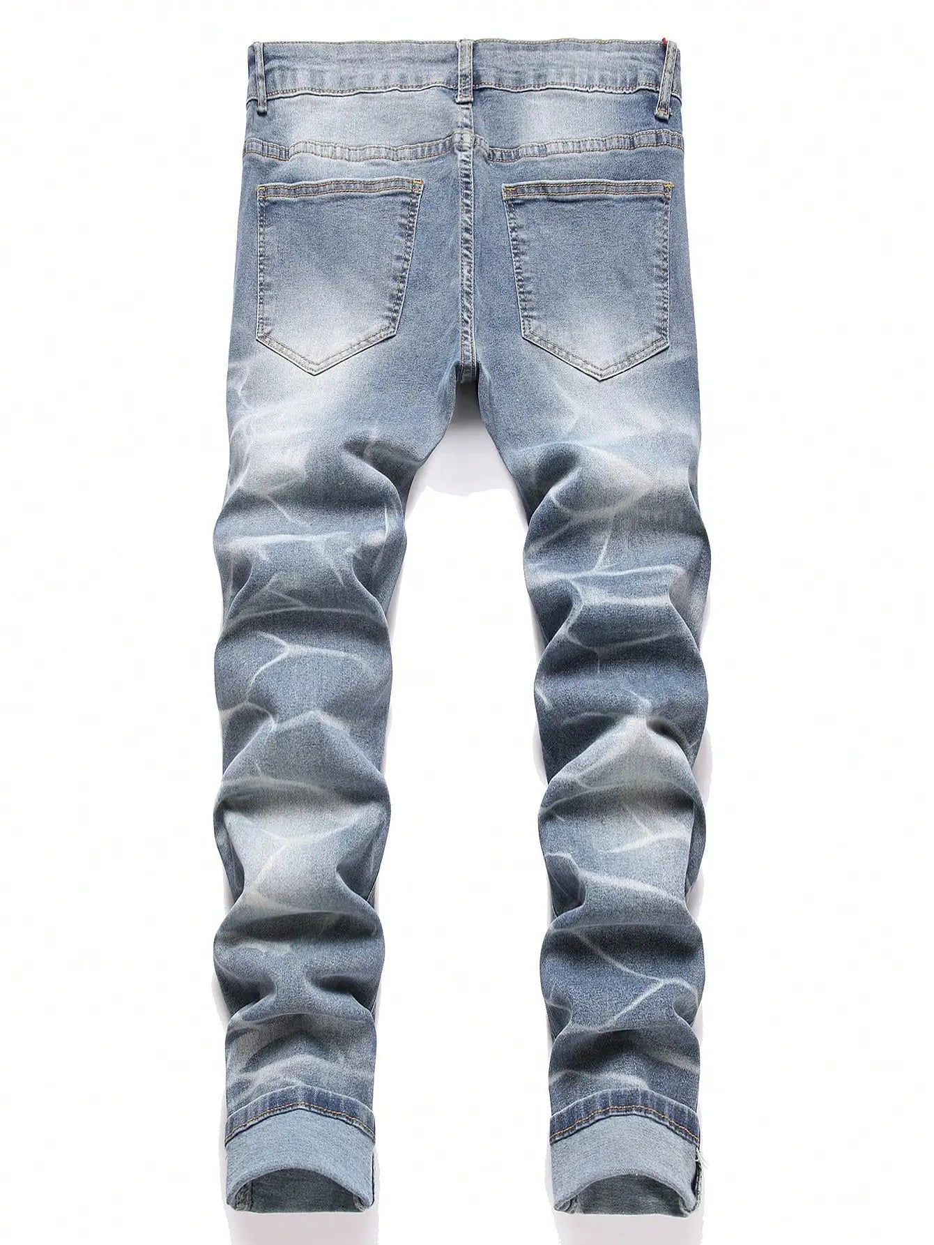 Fashion Men's Jeans Pants Stretch Blue Skinny Jeans For Men Casual Slim Fit Denim Pants Korean Style Male Trousers Jeans - PratSN