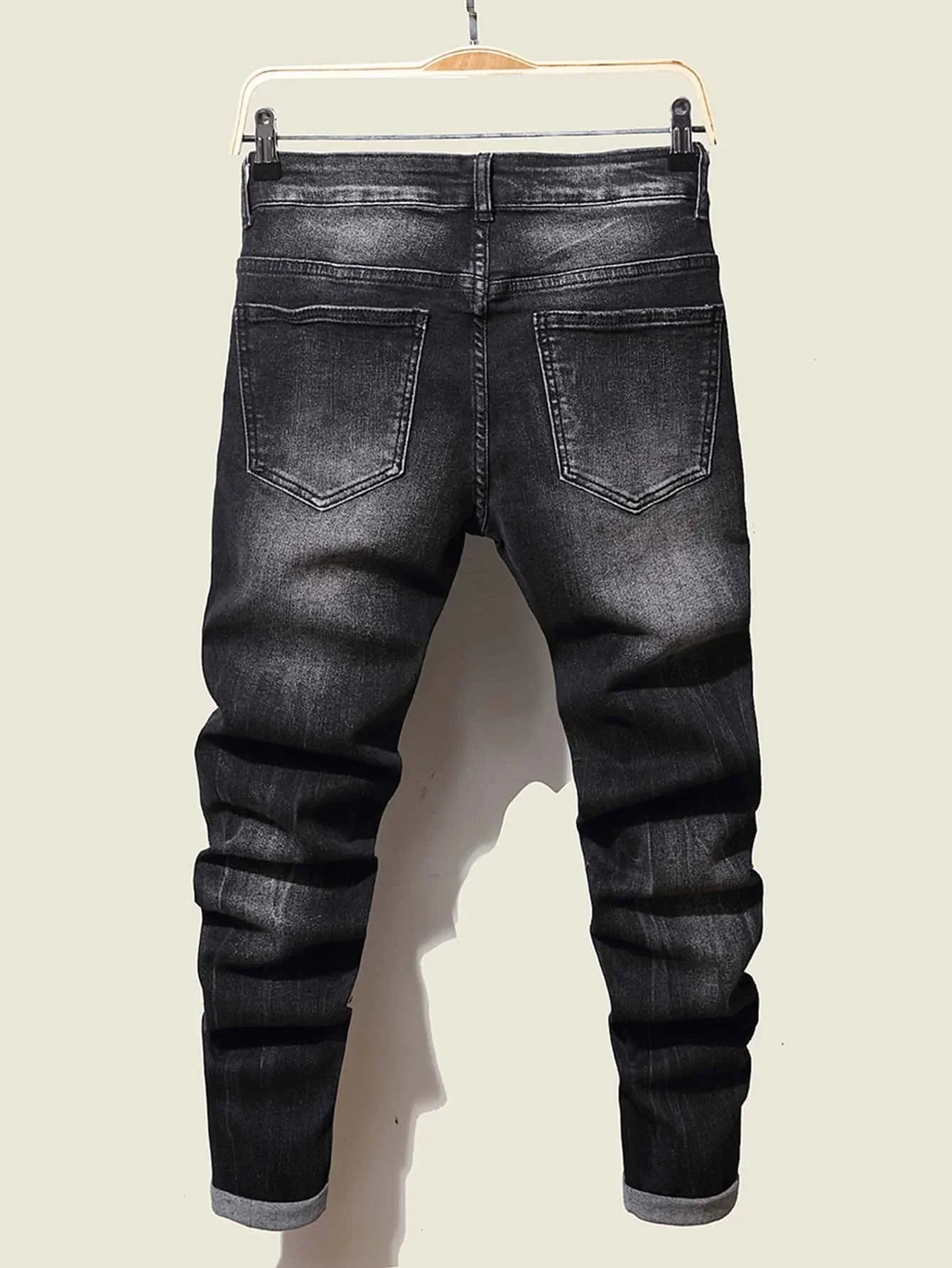 Fashion Men's Jeans Pants Stretch Blue Skinny Jeans For Men Casual Slim Fit Denim Pants Korean Style Male Trousers Jeans - PratSN