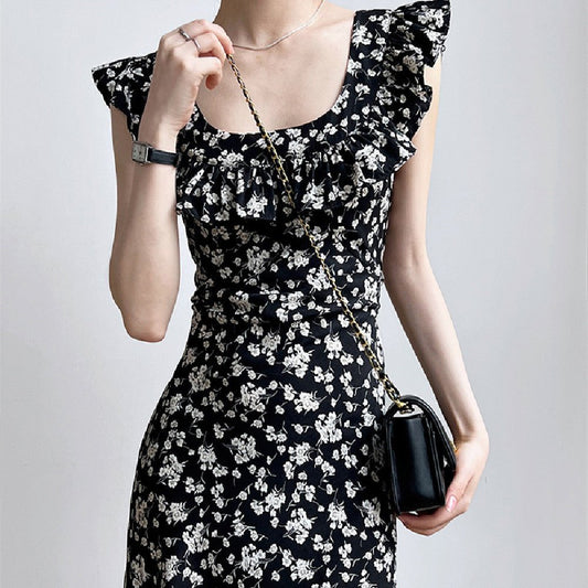 Fashion Personality Ruffled Floral Dress Women - PratSN