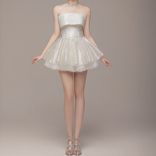 Fashion Personality Tube Top Short Type Dress Women - PratSN