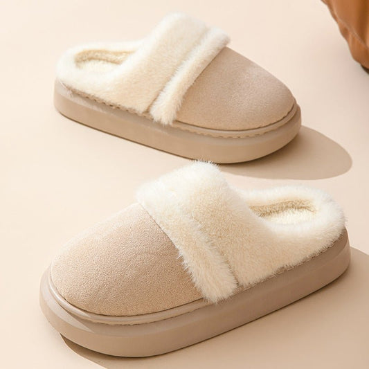 Fashion Warm Cotton Slippers For Women Leisure Thick Bottom Non - slip - PratSN