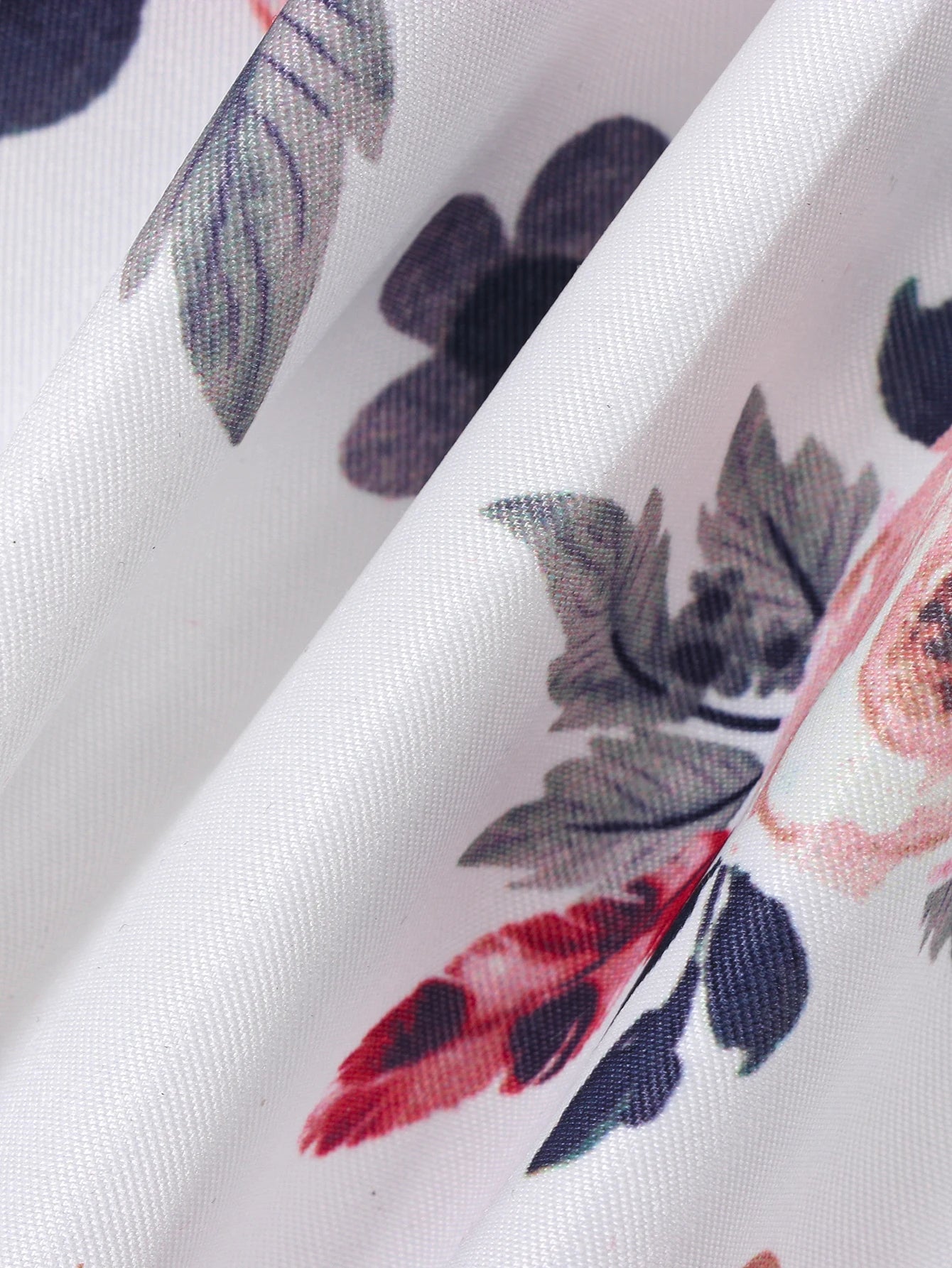 Fashionable casual floral dress with pleated decoration for girls (including a belt) suitable for outdoor vacations in summer. - PratSN