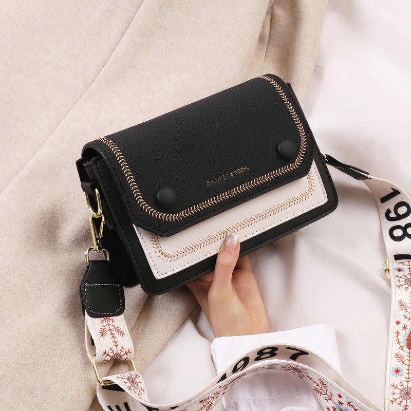 Fashionable Yellow Crossbody Bag with Floral Accents - Stylish Small Purse for Women, Magnetic Closure, Polyester Lining, Edge Paint Detail, Casual & Trendy Accessory, Trendy Accessory | Floral Accent Bag | Durable Zippers, C - PratSN