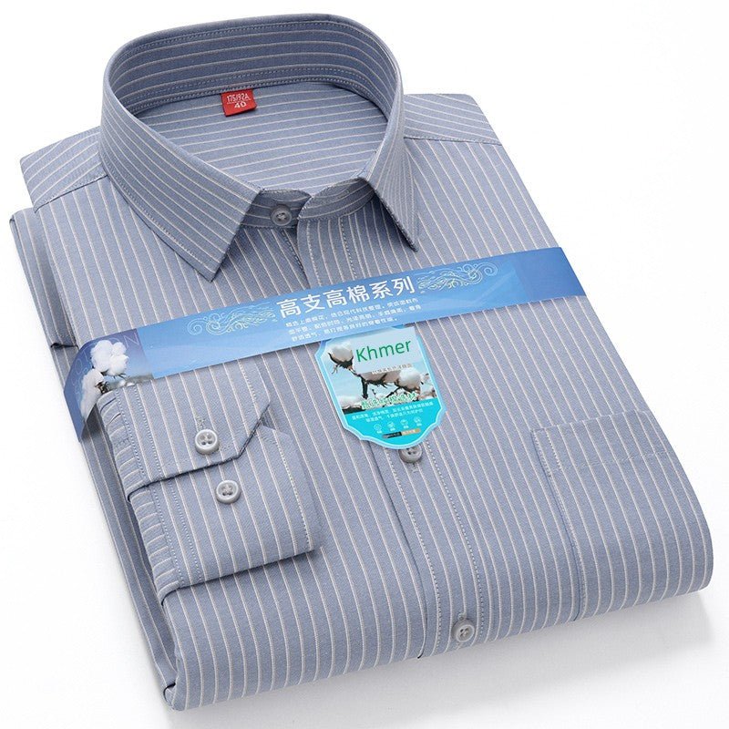 Father, Middle - Aged and Elderly, Extra Fat, Dad, Long Sleeves Shirt - PratSN
