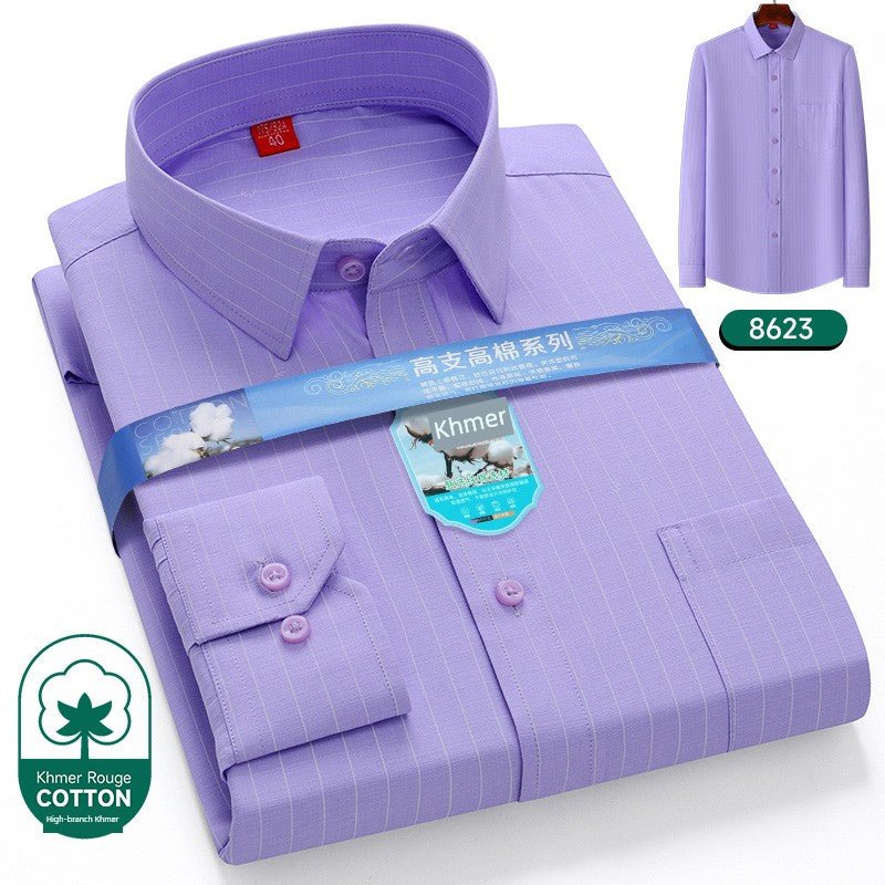 Father, Middle - Aged and Elderly, Extra Fat, Dad, Long Sleeves Shirt - PratSN