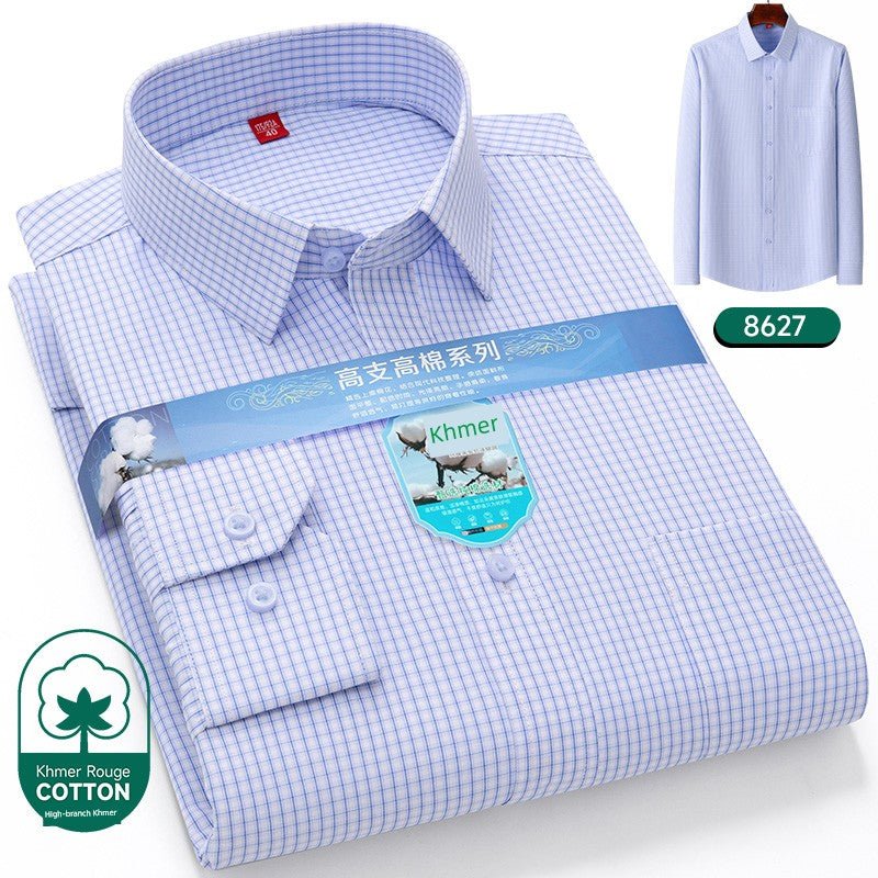 Father, Middle - Aged and Elderly, Extra Fat, Dad, Long Sleeves Shirt - PratSN