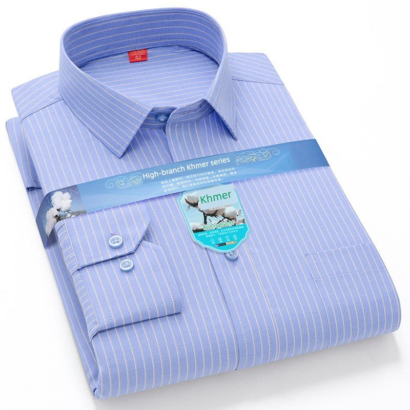 Father, Middle - Aged and Elderly, Extra Fat, Dad, Long Sleeves Shirt - PratSN